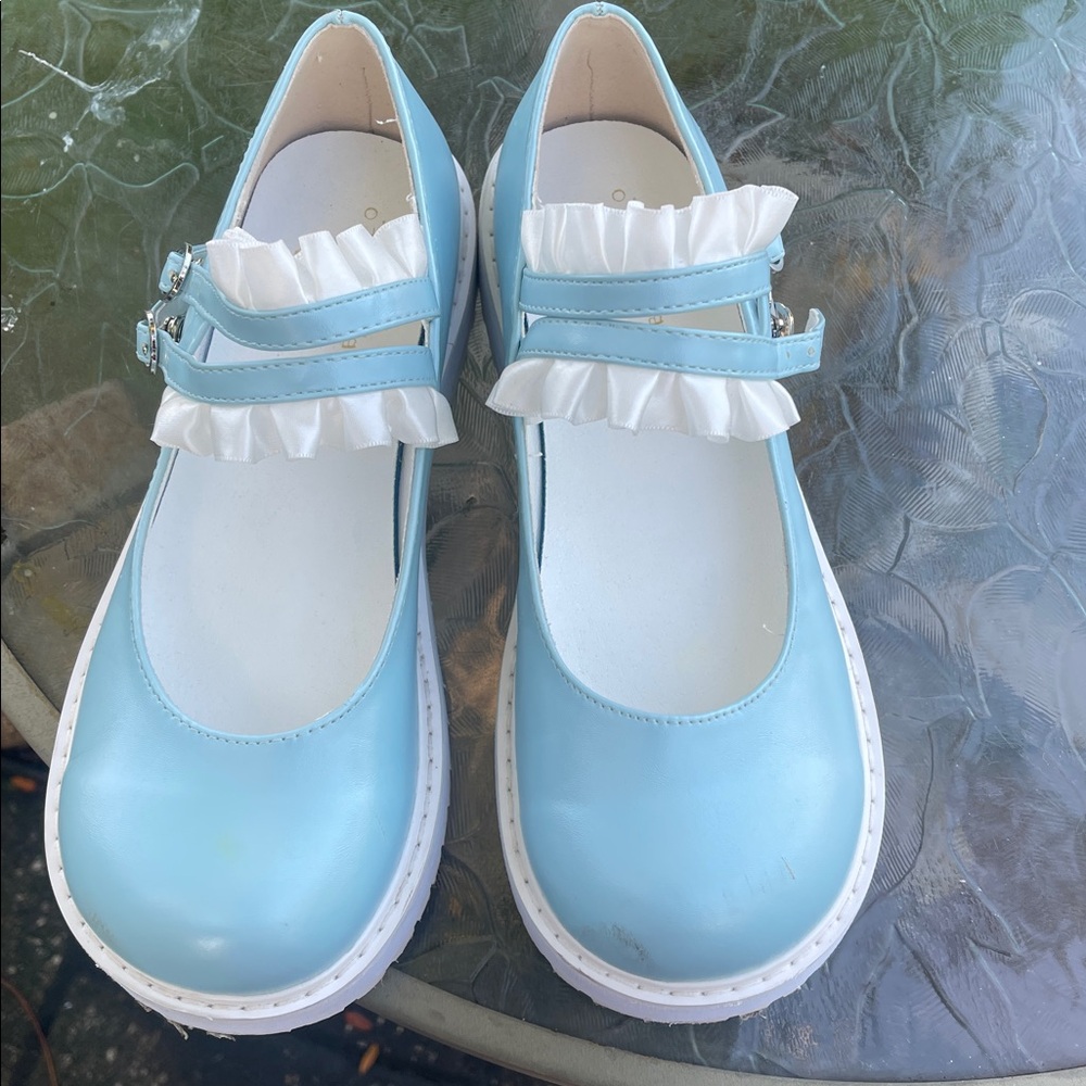 Light Blue Mary Jane Shoes